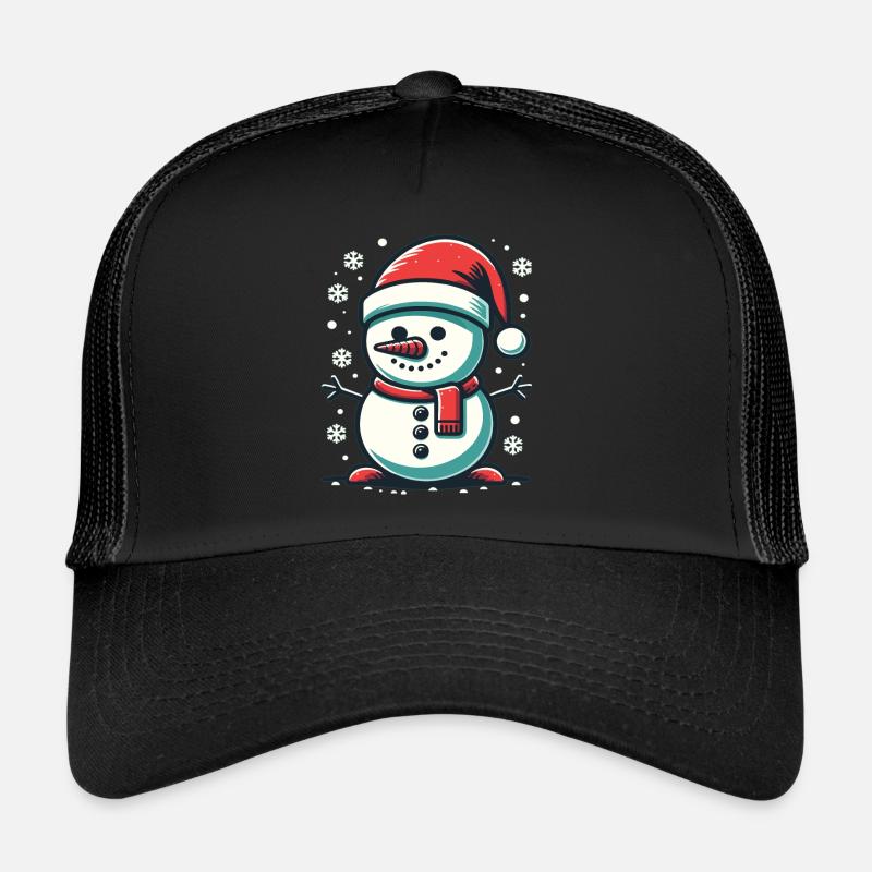 Schneemann Dabbing Schneemann Dab Schneemänner - Trucker Cap - Schwarz/Schwarz