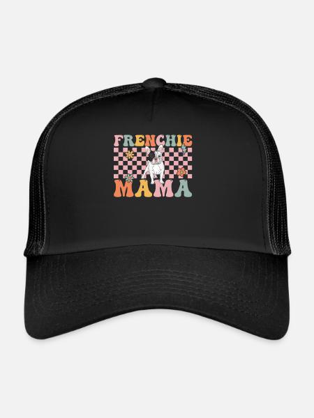 Groovy Bouledogue Français Maman Bulldogliebh - Casquette trucker  - noir/noir - Devant