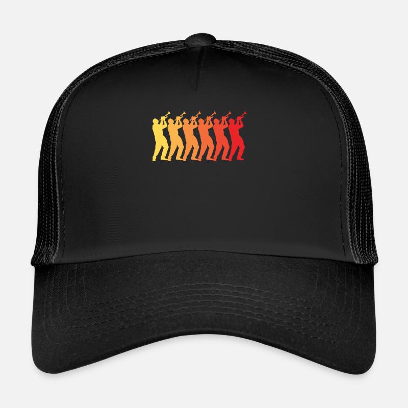 Trompete Trompeter Trompeten Spieler - Trucker Cap - Schwarz/Schwarz