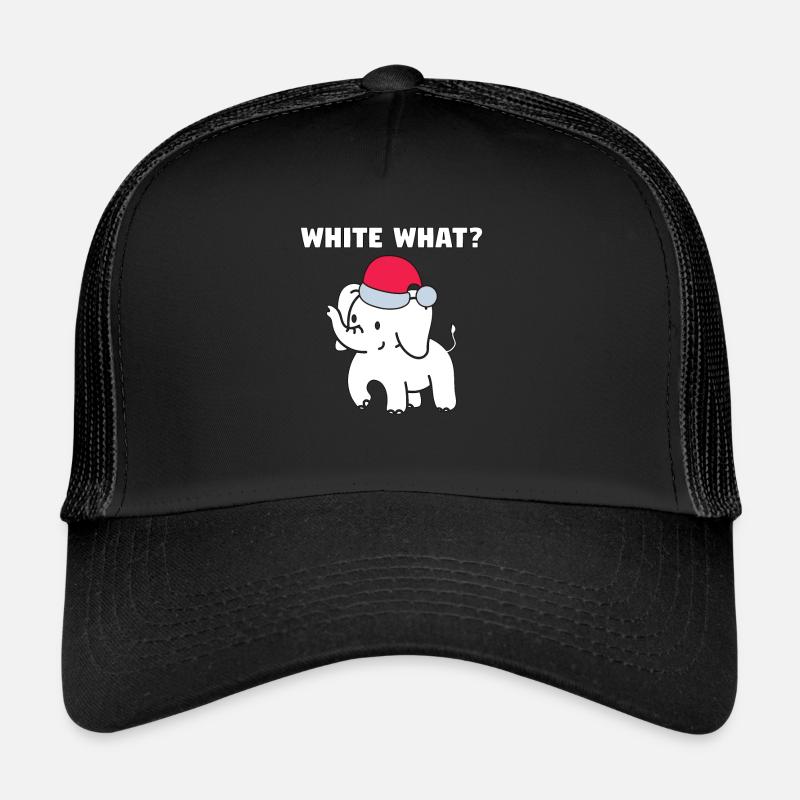 Éléphant blanc cadeau bureau Noël collègues Casquette trucker 