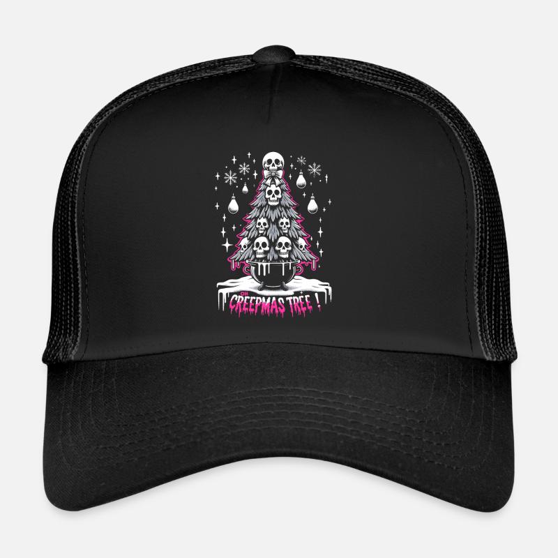 Oh Creepmas Arbre Effrayant Festif Goth Emo Horreur Casquette trucker 