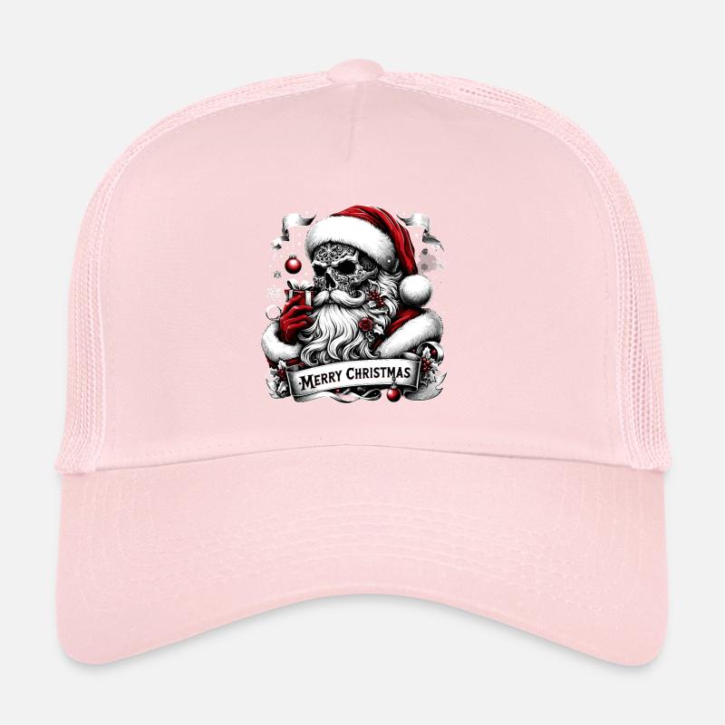 Joyeux Noël effrayant Goth Père Noël pyjama Casquette trucker 