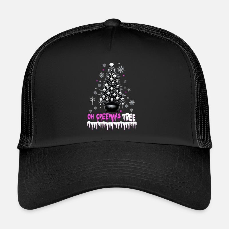 Oh Creepmas Arbre Effrayant Festif Goth Emo Horreur Casquette trucker 