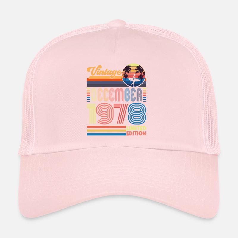 Anniversaire Décembre 1978. Cadeau decembre 1978. Casquette trucker 