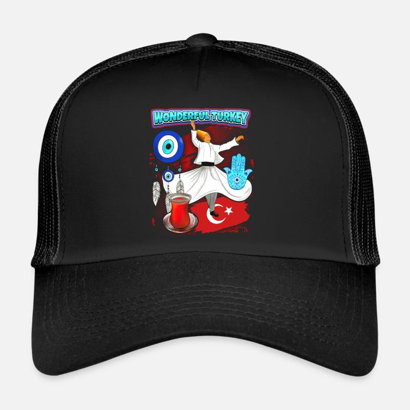Turkey, Dervishes, Turkish Tea, Turkish Eye Trucker Cap