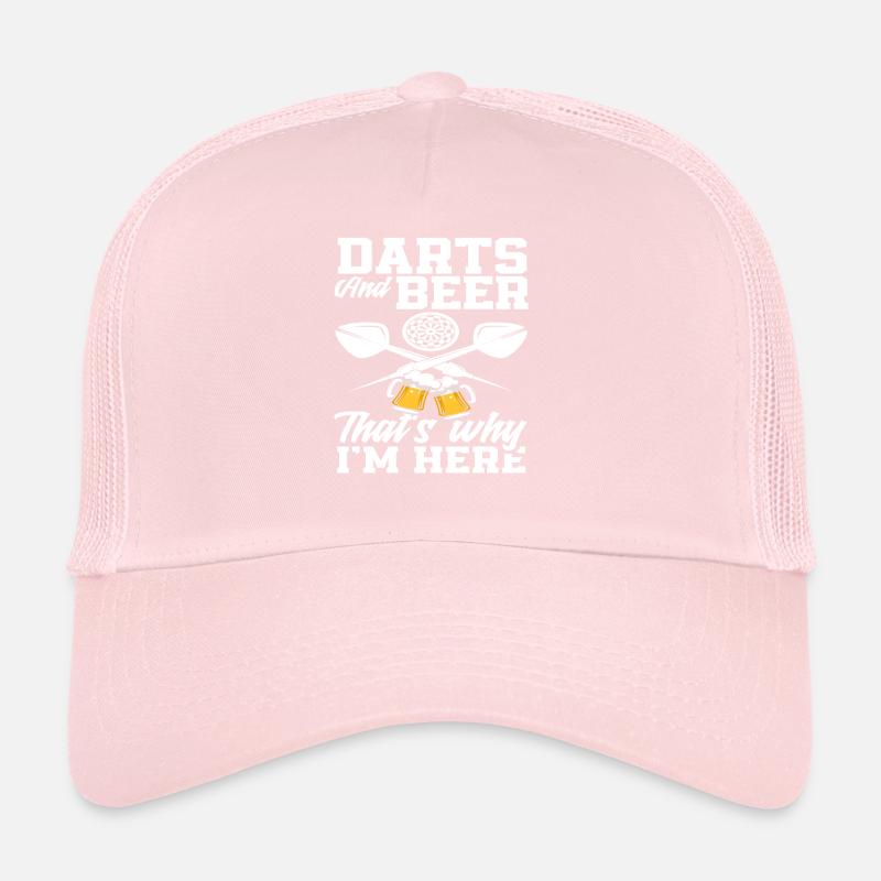 Fléchettes et bière C’est pour ça que je suis là Casquette trucker 