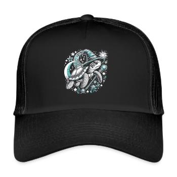 Mystic Turtle: Magic of the Night - Trucker Cap - black/black - Front