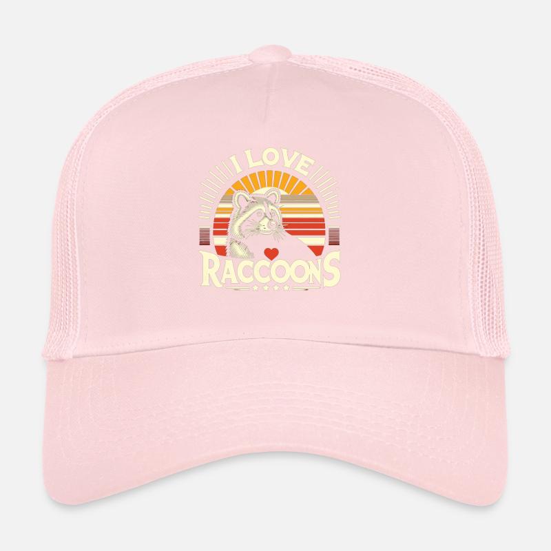 Raton laveur nostalgique : « J’adore les ratons laveurs » Casquette trucker 
