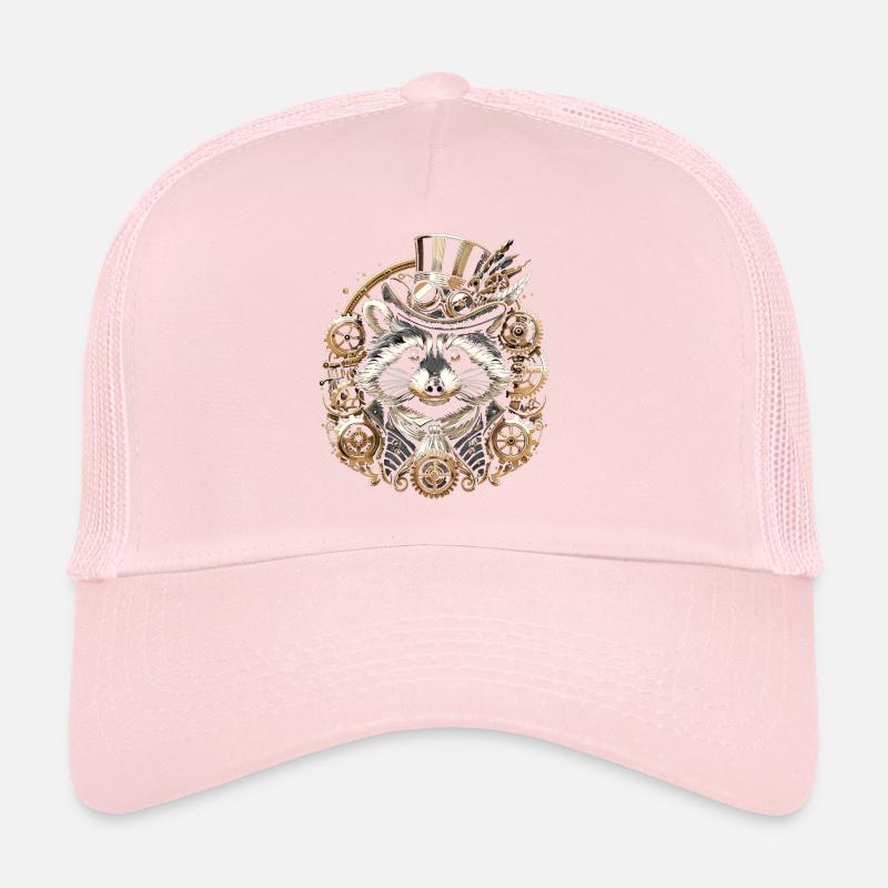 Viktorianischer Waschbär: Steampunk Eleganz Trucker Cap