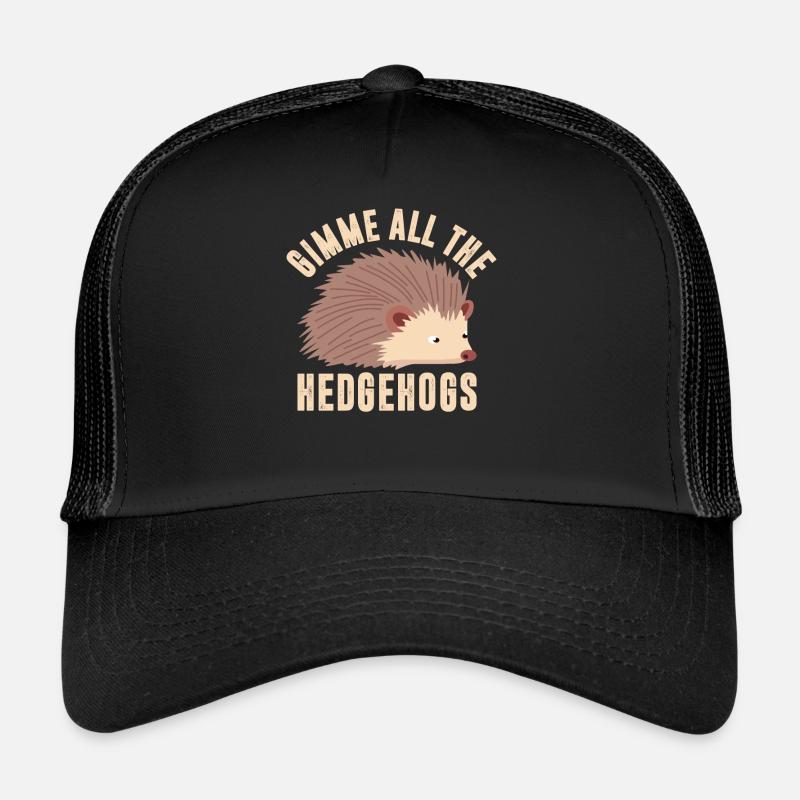 Give me all the hedgehogs - Trucker Cap - black/black