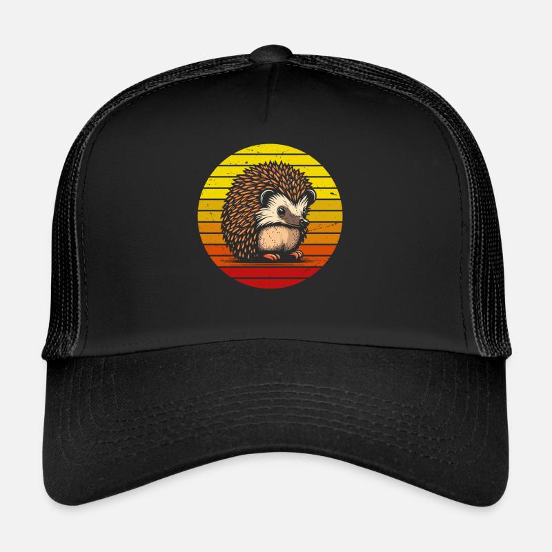 T-shirt hérisson coucher de soleil rétro vintage Casquette trucker 