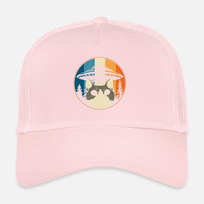 Funny Cats-Selfie UFOs Alien Spaceship Kitty Trucker Cap