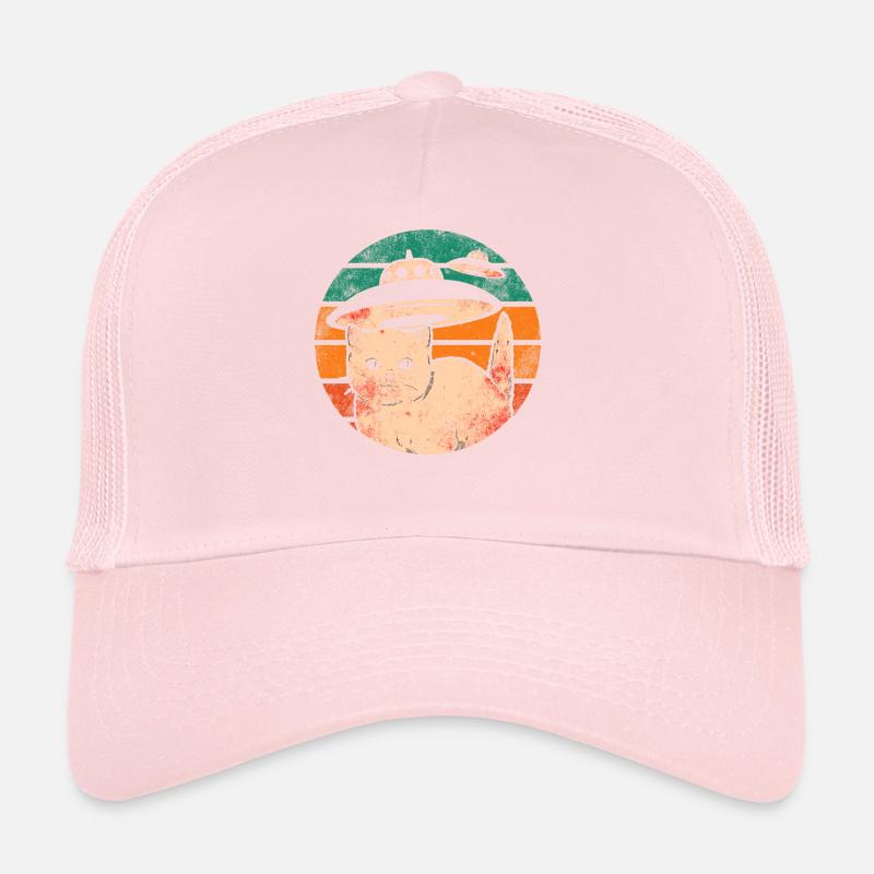 Drôle de chats-selfie ovnis extraterrestre vaisseau spatial Kitty Casquette trucker 