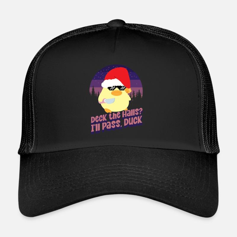 Deck the Halls - Ente mit Messer Duck with Knife - Trucker Cap - black/black