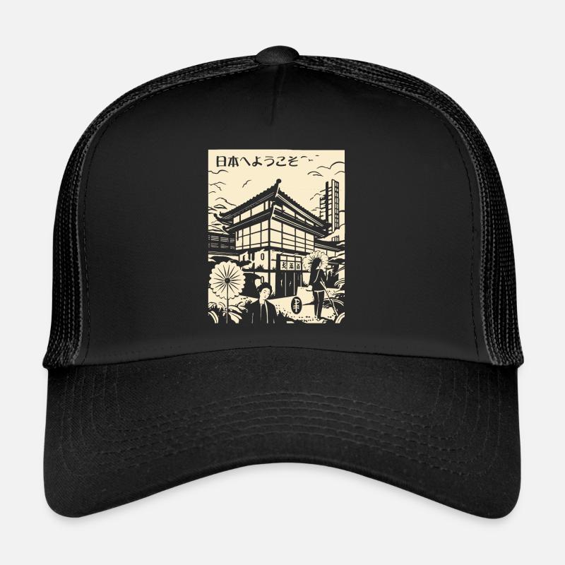 Willkommen in Japan: Szene aus japanischem Edo Trucker Cap
