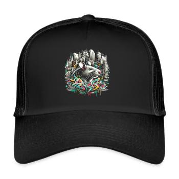 Urban Rat: Graffiti Wall Master - Trucker Cap - black/black - Front