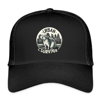 Rat in the Metropolis: Urban Wilderness - Trucker Cap - black/black - Front