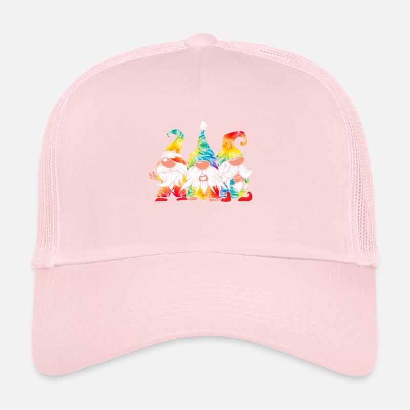 Drei Hippie -Gnomes Groovy Binde Dye Gnomies Trucker Cap