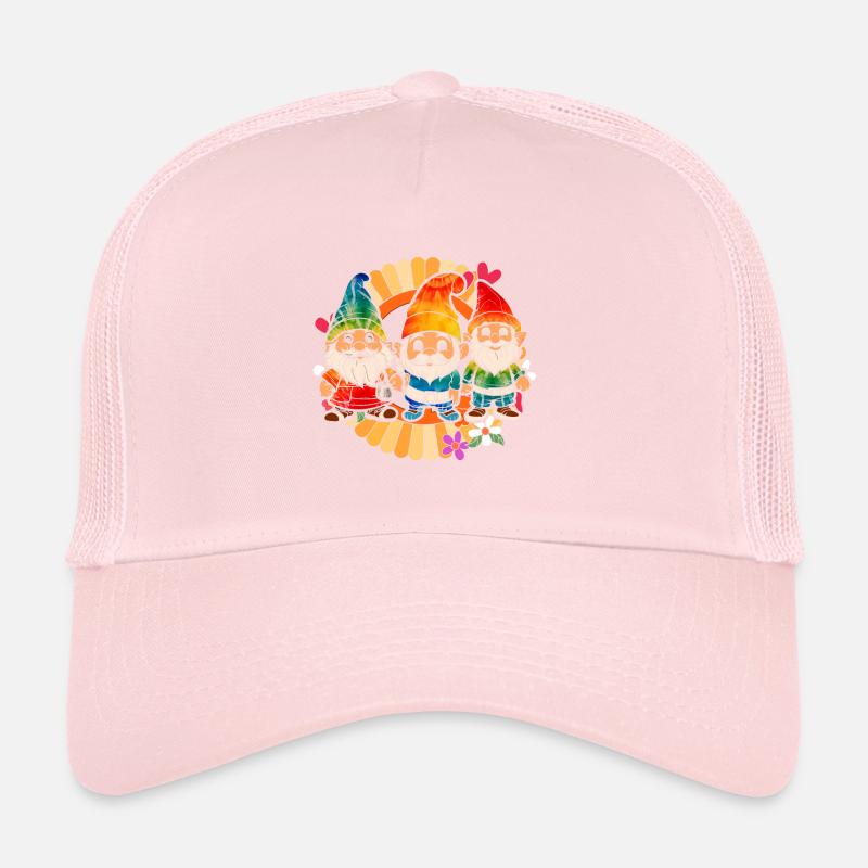 Drei Hippie -Gnomes Groovy Binde Dye Gnomies Trucker Cap