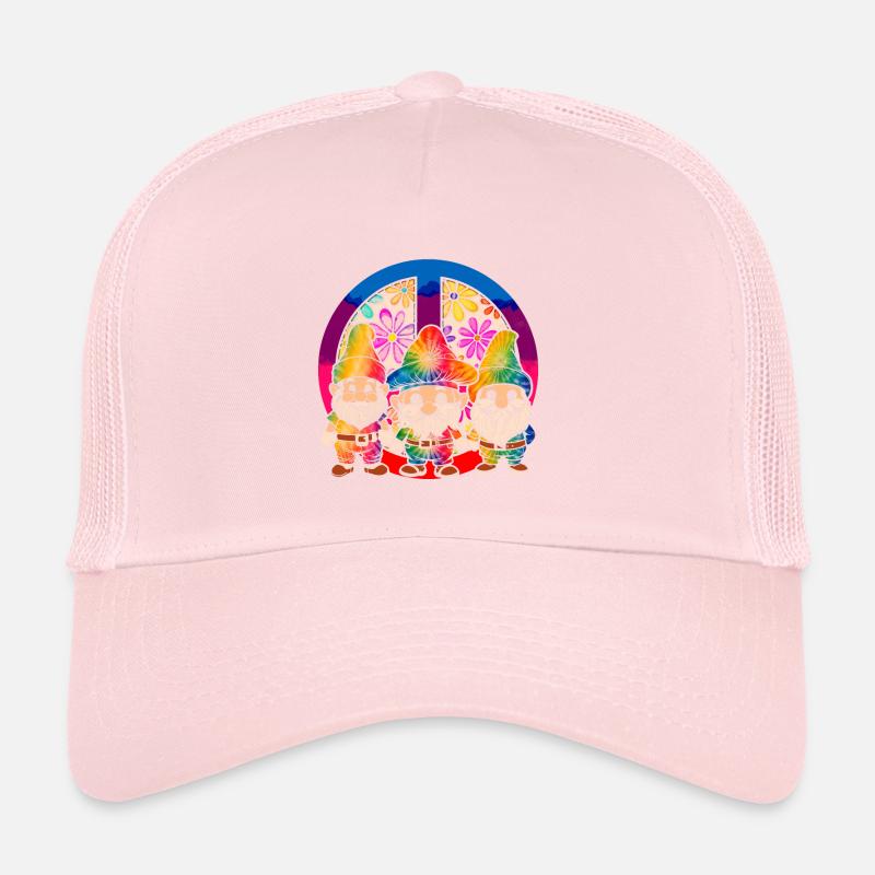 Drei Hippie -Gnomes Groovy Binde Dye Gnomies Trucker Cap