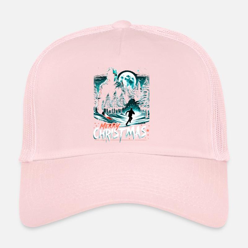 Joyeux Noël Festif Slasher Candy Cane Menace Casquette trucker 