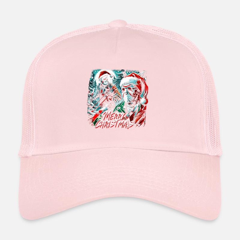 Joyeux Noël Festif Slasher Candy Cane Menace Casquette trucker 