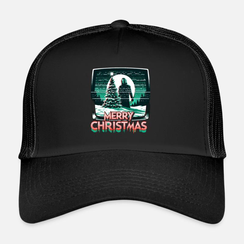 Joyeux Noël Festif Slasher Candy Cane Menace Casquette trucker 