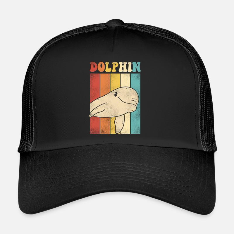Dolphin Retro Vintage Dolphin Trucker Cap