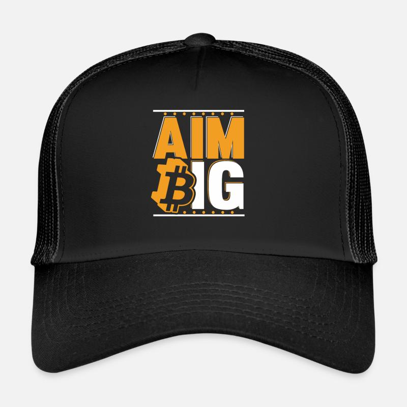 Viser Big Blockchain Crypto Crypto-monnaie Bitcoin Casquette trucker 