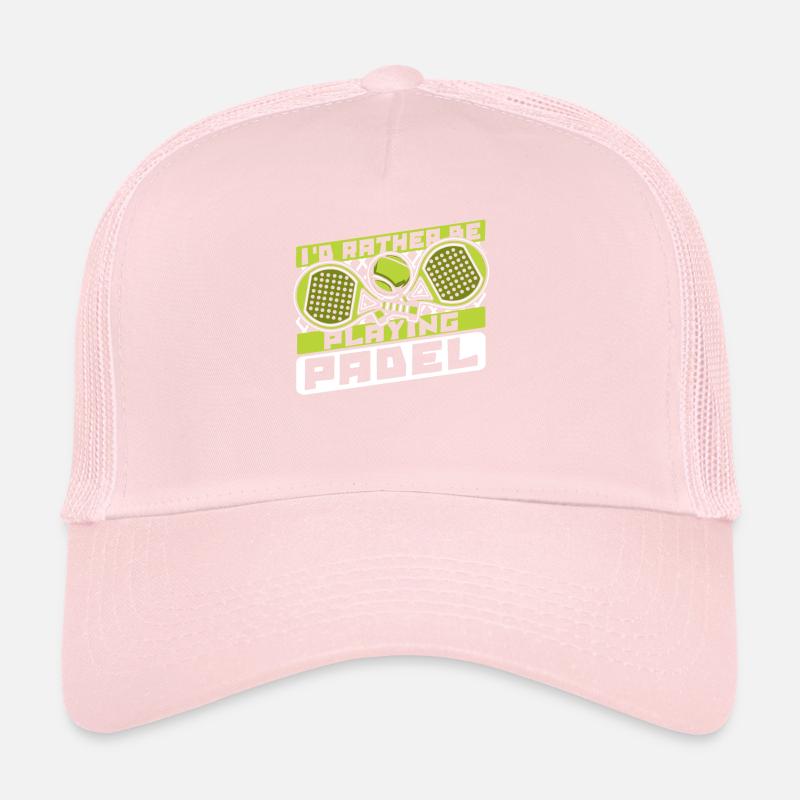 I'd Rather Be Playing Padel Paddleball Paddle Trucker Cap