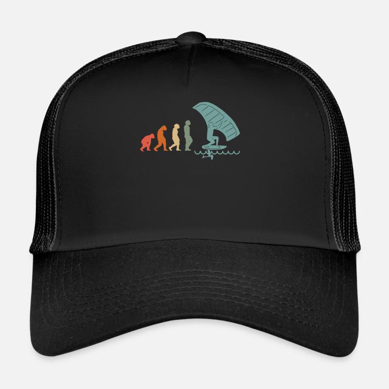 Wingfoil-Surfer Wingfoiling Hydrofoil Evolution - Trucker Cap - Schwarz/Schwarz