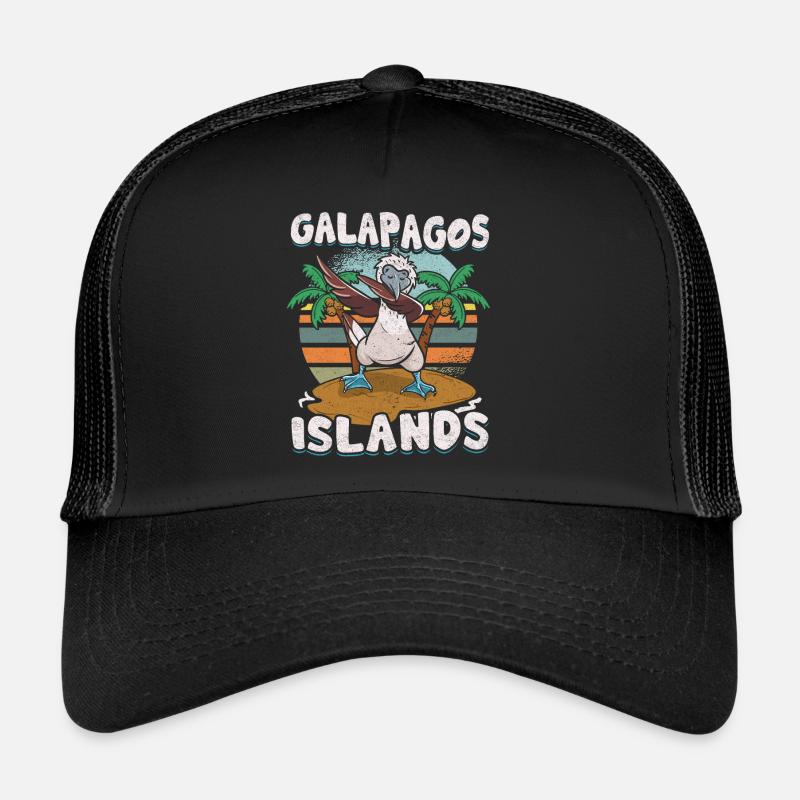 Îles Galapagos - Casquette trucker  - noir/noir