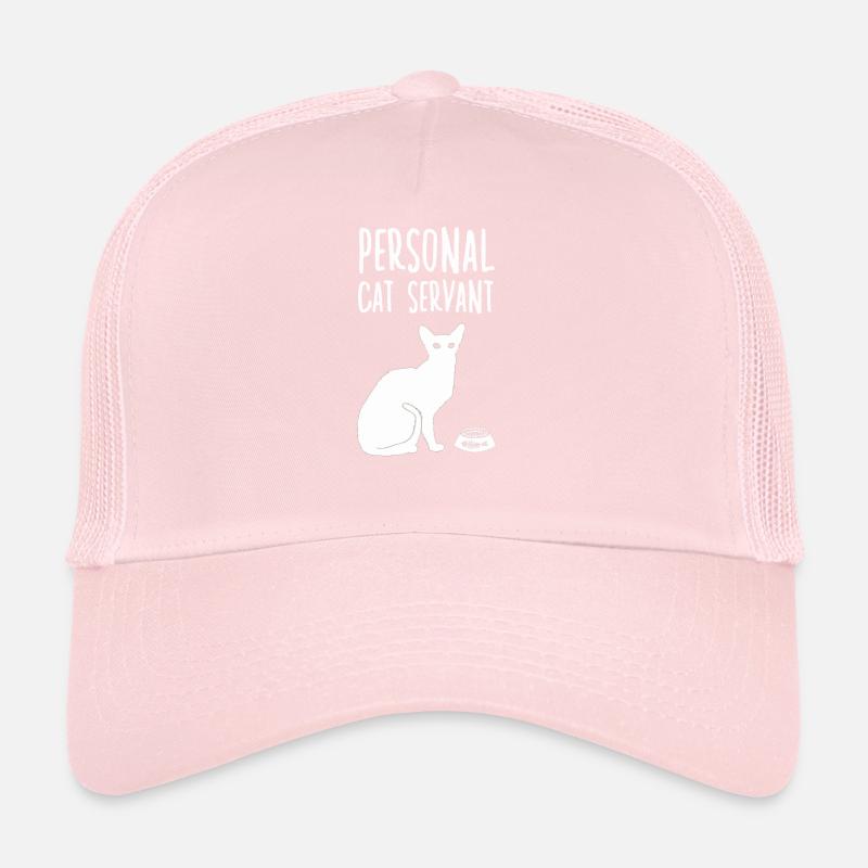 Drôle de chat esclave chat serviteur cadeau chats Casquette trucker 
