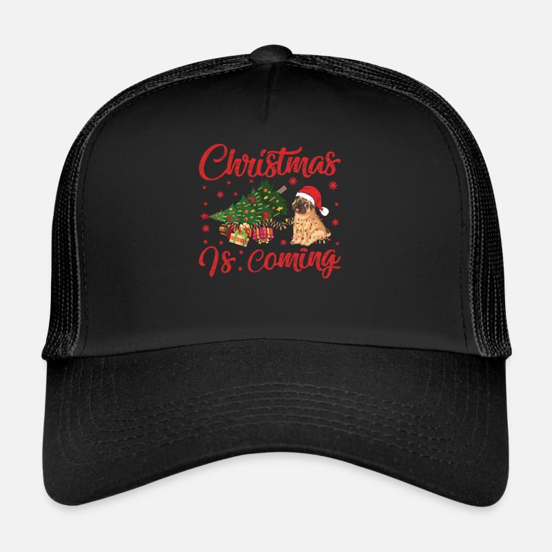 Christmas Is Coming Dog Version - Trucker Cap - Schwarz/Schwarz