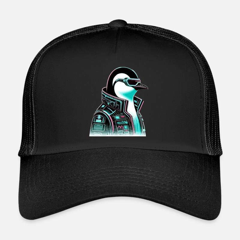 Cyberpunk Pingouin Conception graphique Casquette trucker 