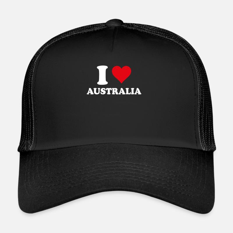 Ich liebe Australien Herz Australisches Geschenk Trucker Cap