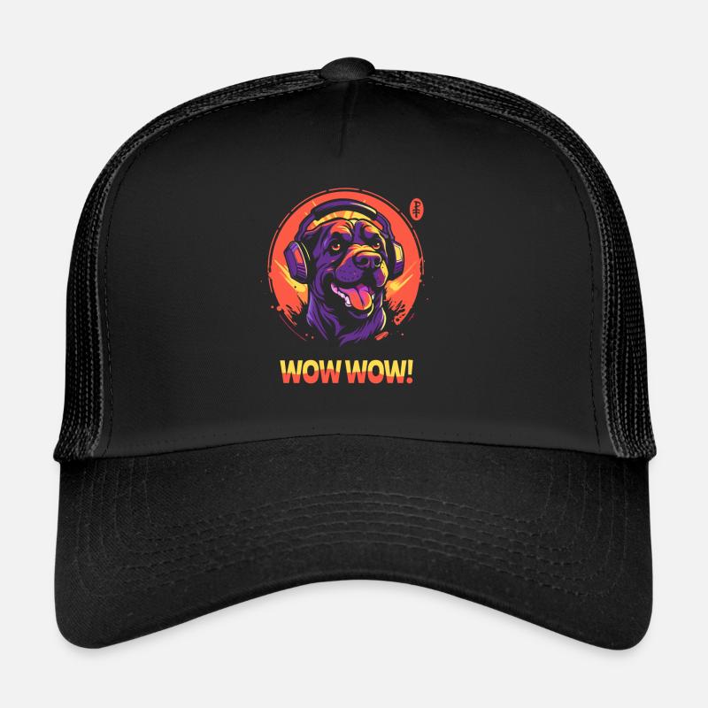 Wow Wow Musique avec casque Chien Casquette trucker 