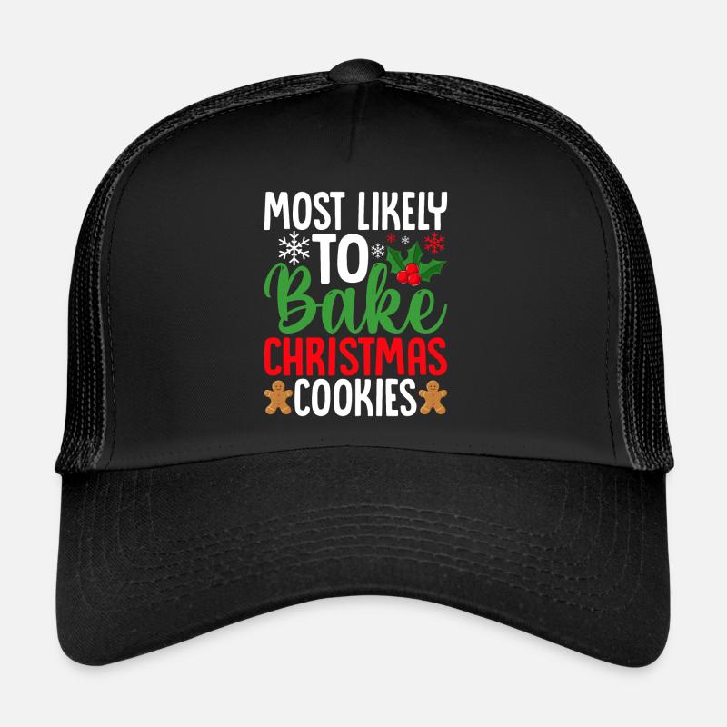 Le plus susceptible de faire cuire des biscuits de Noël Funny Baker Casquette trucker 