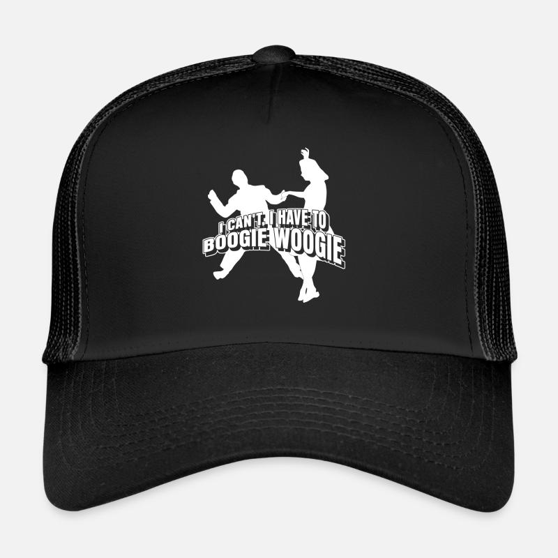 Boogie Woogie Danse Swing - Casquette trucker  - noir/noir