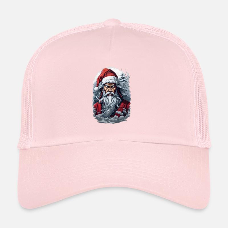 Samurai Santa Funny Christmas Trucker Cap