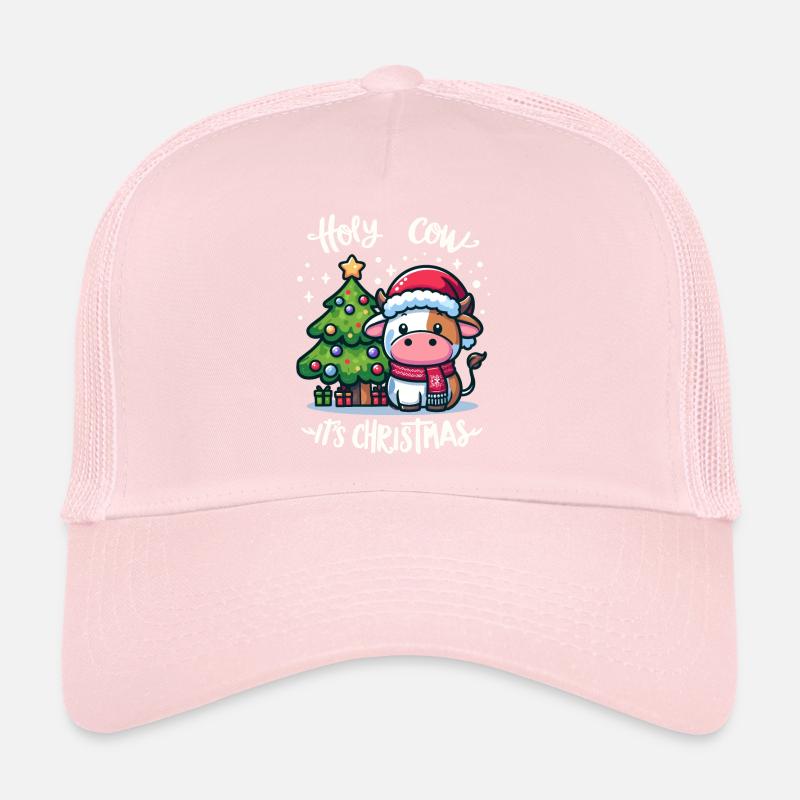 Niedliche Kuh feiert Weihnachten mit Geschenken Trucker Cap