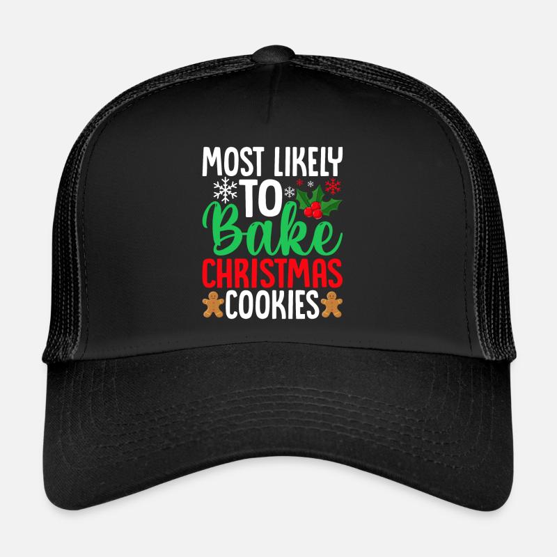 Le plus susceptible de faire cuire des biscuits de Noël Funny Baker Casquette trucker 