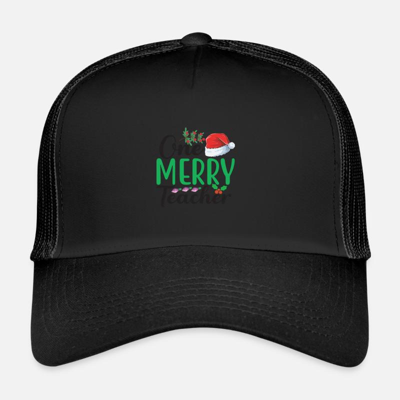 One Merry Teacher - Trucker Cap - Schwarz/Schwarz