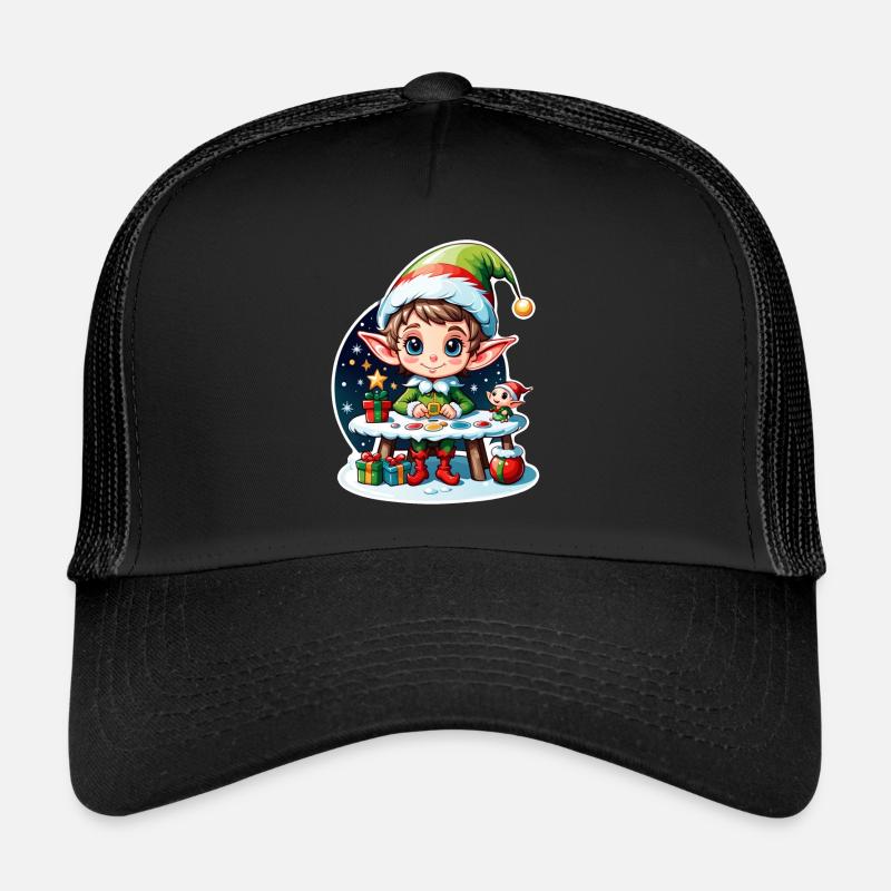elf christmas elf gift Trucker Cap