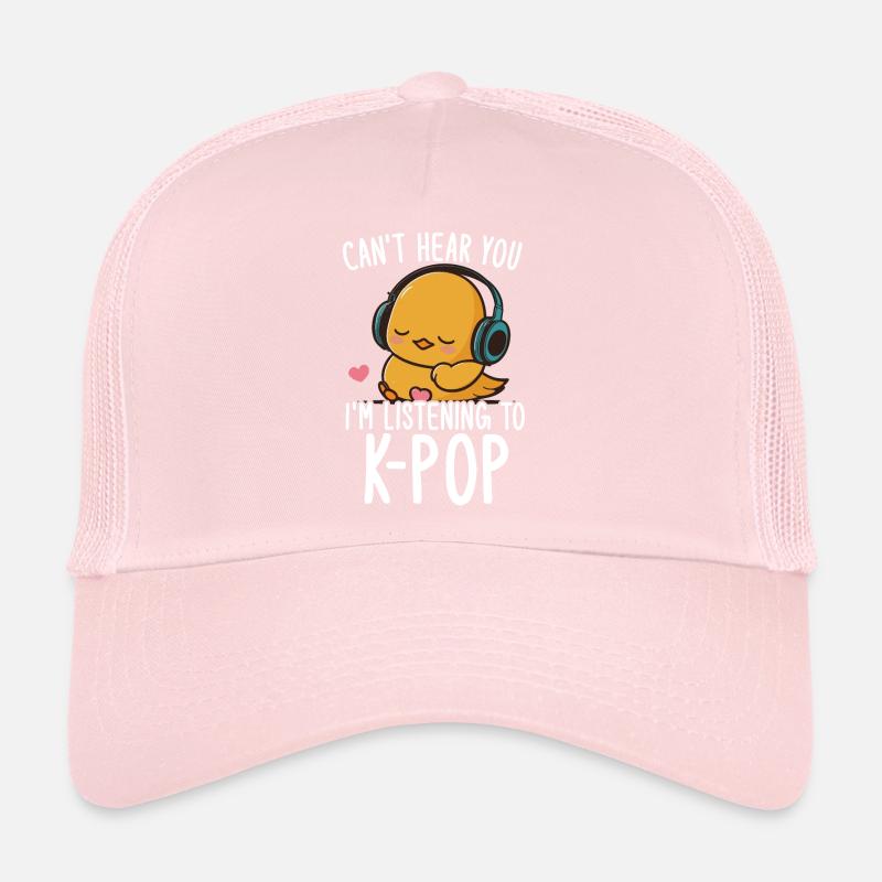 Je ne t’entends pas, j’écoute Kpop Duck K-pop Casquette trucker 