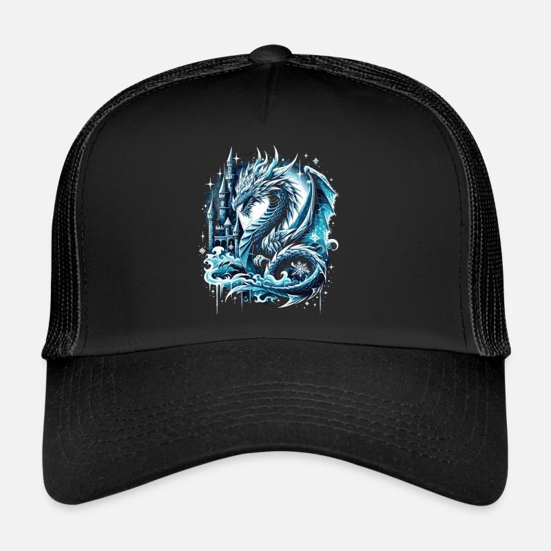 Dragon de l’ombre givrée Dragon de glace Casquette trucker 