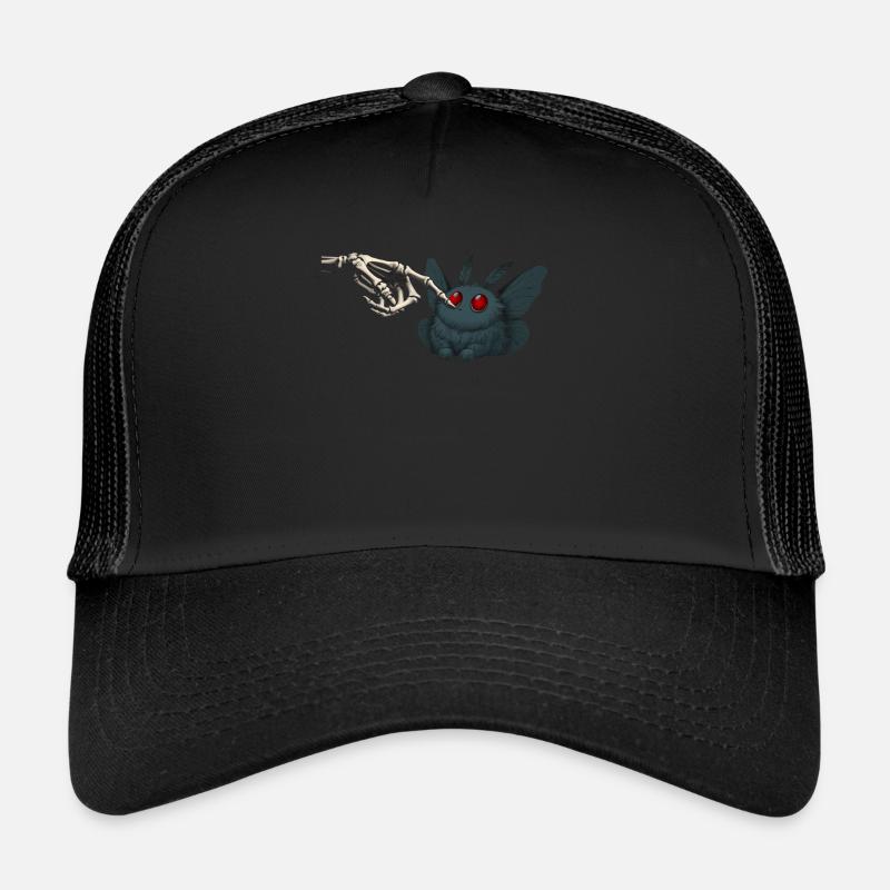 Kawaii Mothman squelette main cryptide Casquette trucker 