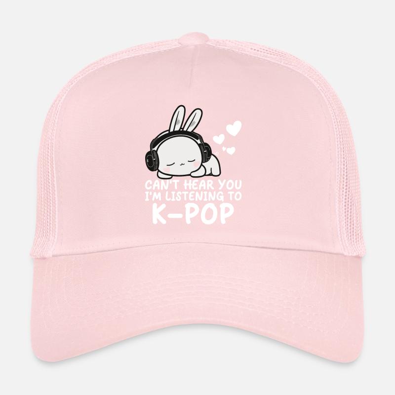 Can't Hear You I'm Listening Kpop Rabbit K-pop Trucker Cap