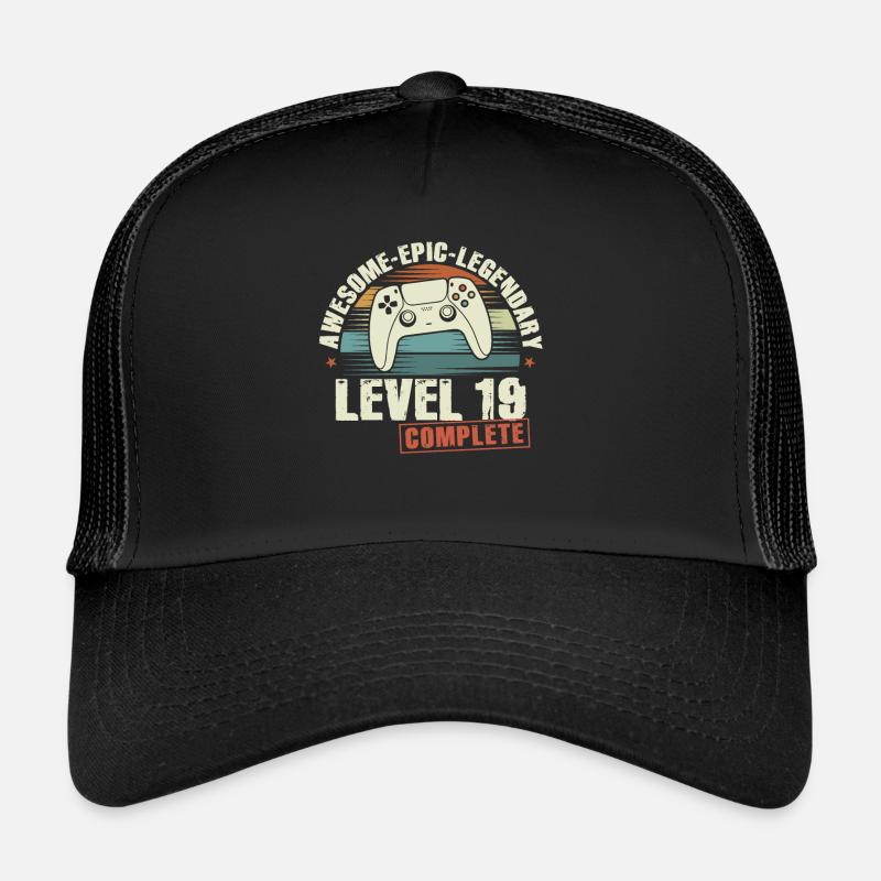 Level 19 Complete Geschenk zum 19. Geburtstag Trucker Cap