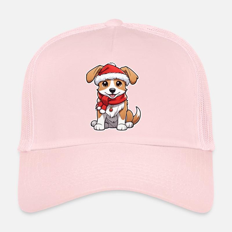 chien avec bonnet de noel Casquette trucker 